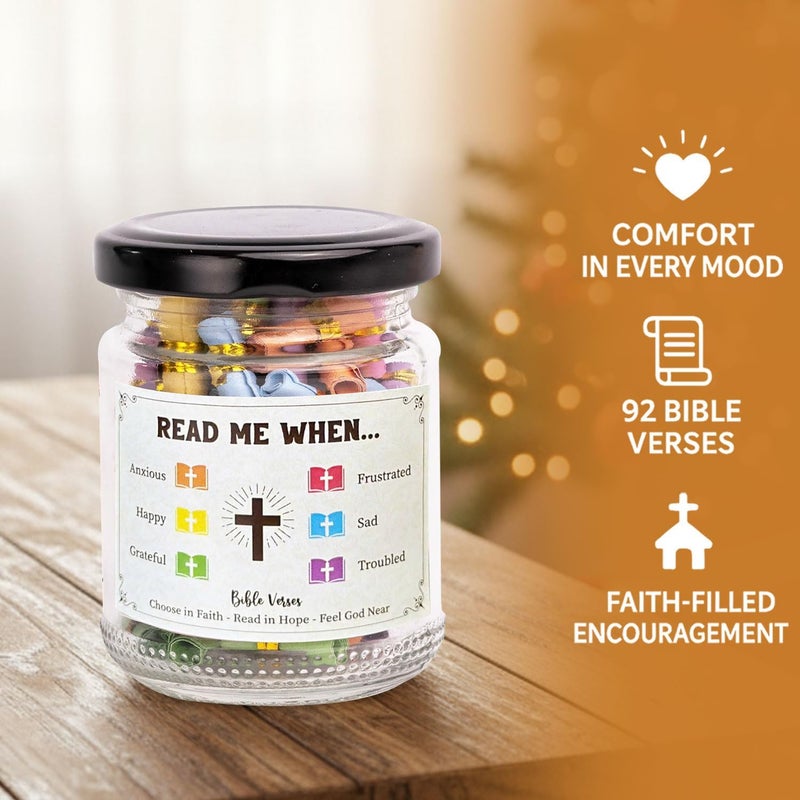 Musemory Bible Verse Cross Jar, Bible Accessories, Prayer Jar, Graduation for Her, Christian Gifts For Women, Religious Gifts for Women, Inspirational for Teen Girls, Adult, Daughter - Image 4
